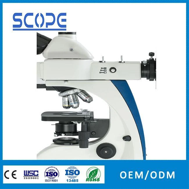 high power trinocular fluorescence microscope